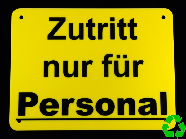 Zutritt nur für Personal