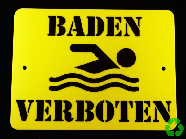 BADEN VERBOTEN Gelb