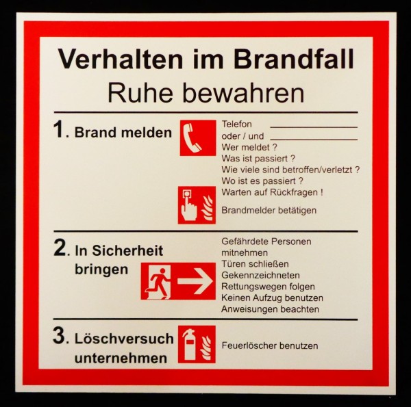 Verhalten im Brandfall 