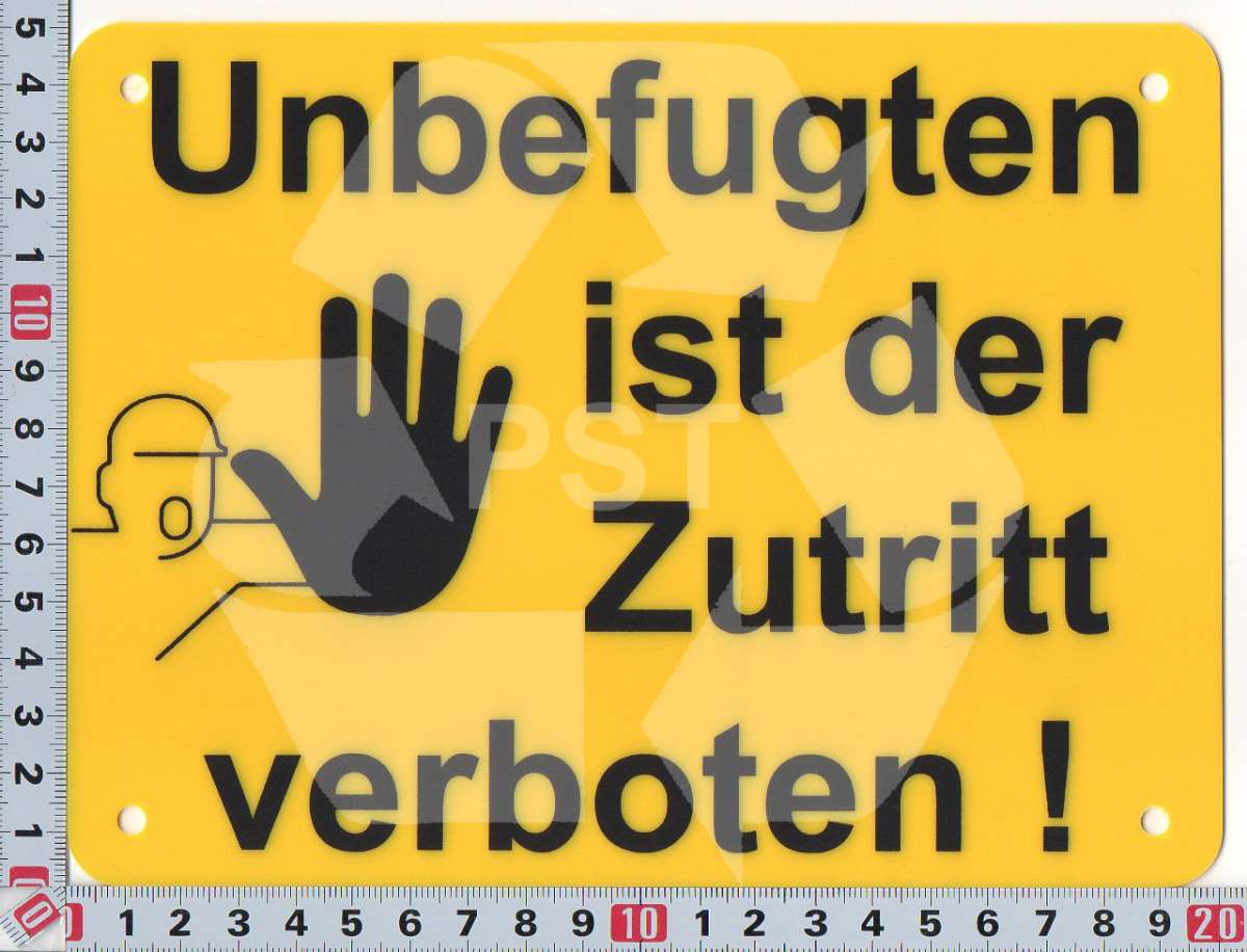 Cartello “Zutritt Für Unbefugte Verboten” In Alluminio Dibond – 200x300 Mm – Spessore 3 Mm – Resistente Agli Agenti Atmosferici